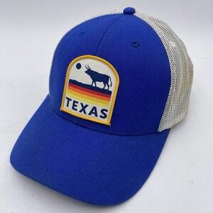 Texas Longhorn Local Crowns Texas State Patch Hat SnapBack Trucker Mesh Cleaned